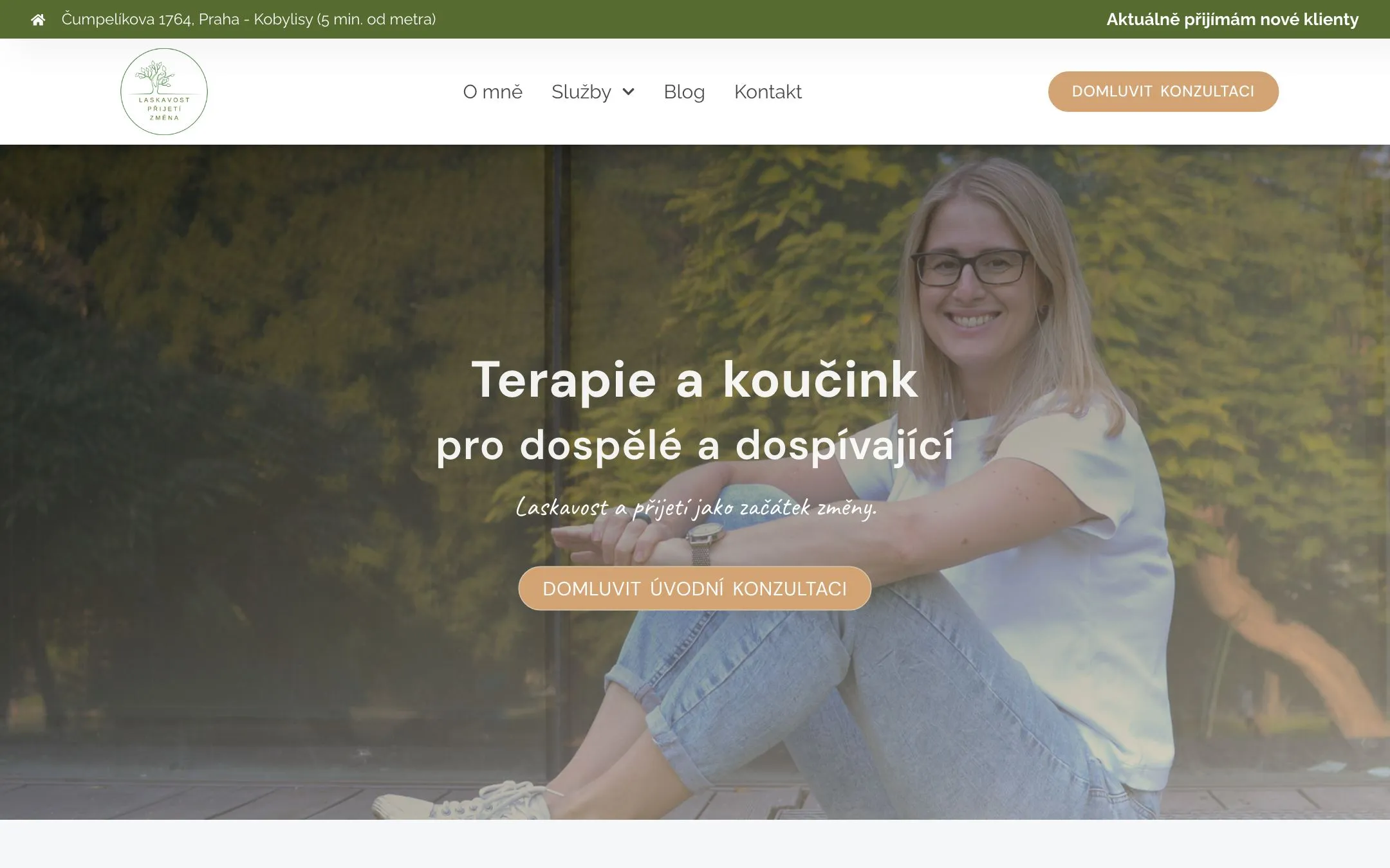Náhled webu Web pro Gestalt terapeutku