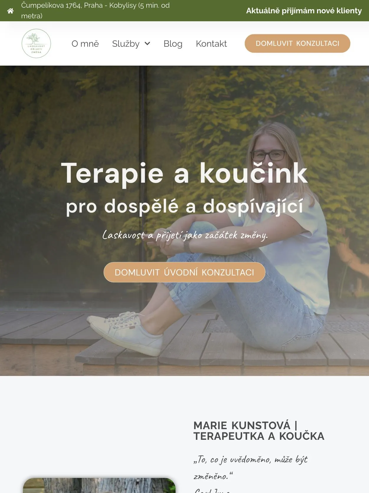 Web pro Gestalt terapeutku — Tablet